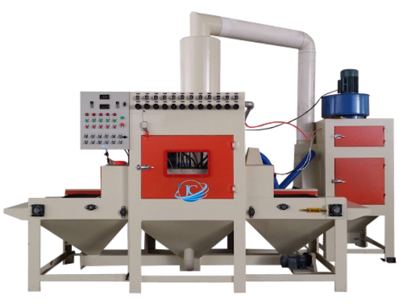 Máy phun cát tự động băng tải – Thông số kỹ thuật và đặc tính nổi bật