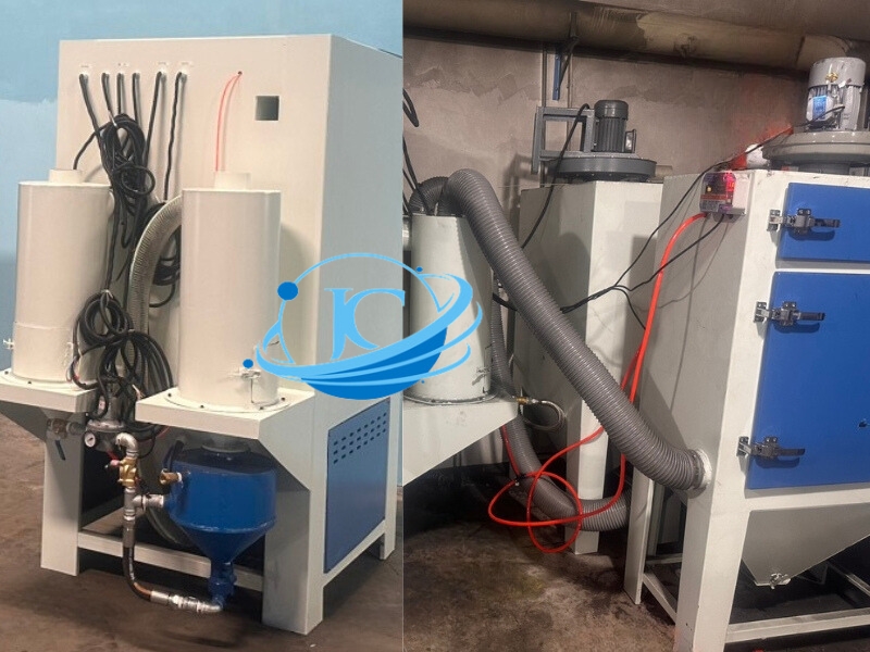 Máy Phun Cát Khuôn Mẫu Bàn Xoay Áp Lực