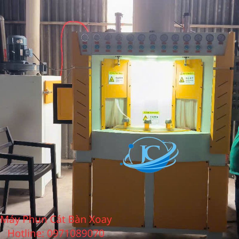 Máy phun cát tự động mâm xoay