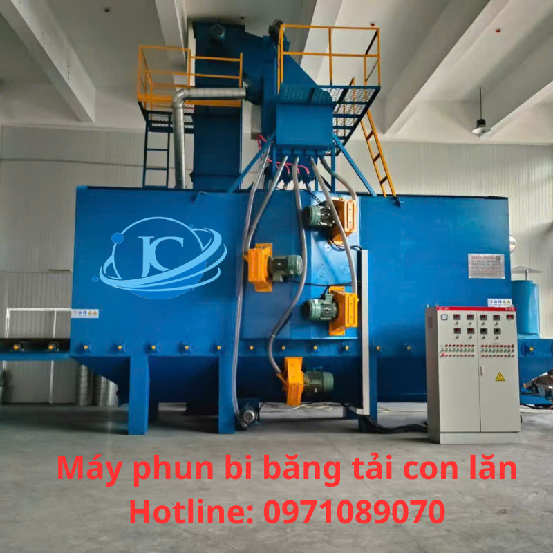 Máy phun bi băng tải con lăn – Đặc tính và thông số kỹ thuật cơ bản
